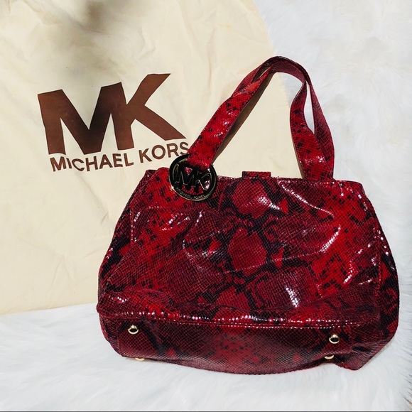 mk snakeskin bag